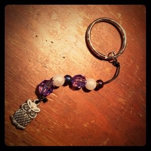 Owl pendant keychain 7K